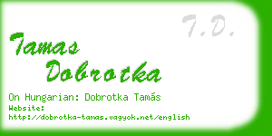 tamas dobrotka business card